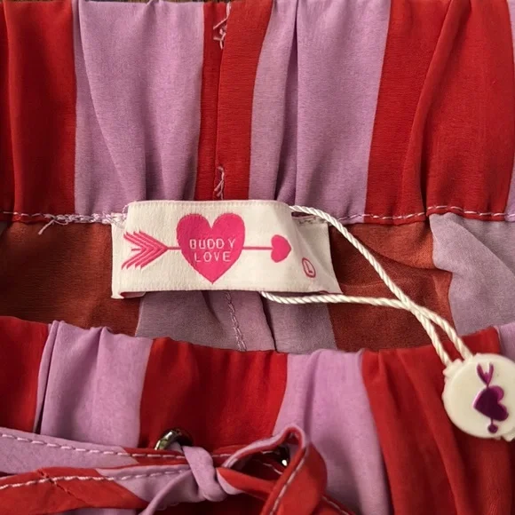 Buddy Love purple and red striped  Pajama Set large - Picture 3 of 13